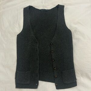 Grey knit vest